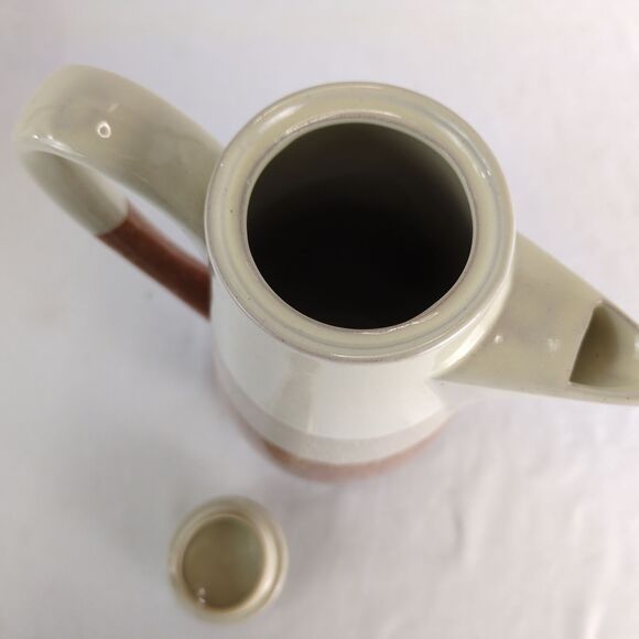 Vtg Mid-Century Harmony House Stonecrest Coffee Tea Pot 10" Tall Speckled w/ Lid - Picture 7 of 9